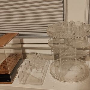 Clear Acrylic Rotating Organizer